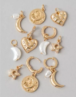AEO Celestial DIY Charm Kit Earrings Gold