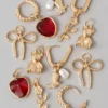 AEO DIY Charm Kit Earrings Gold