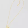 Athra Bubble Letter Necklace Gold