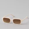AE Retro Rectangle Sunglasses Cream