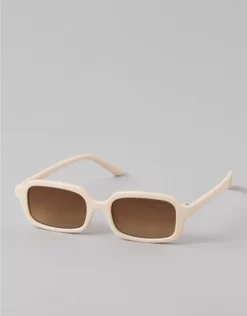 AE Retro Rectangle Sunglasses Cream