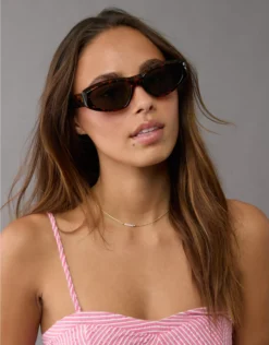 AE Tortoise-Hued Wrap Sunglasses Torte
