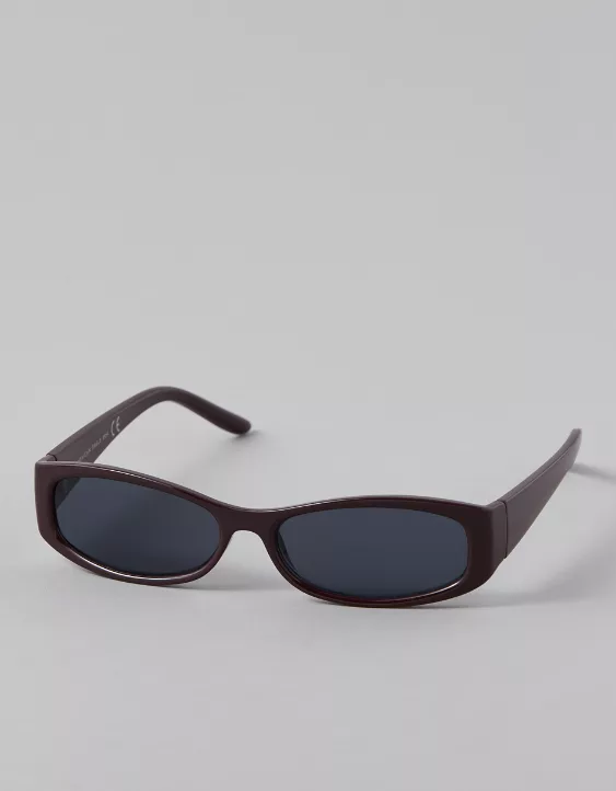 AE Skinny Sunglasses Maroon 2 AE Skinny Sunglasses Maroon - Image 2