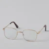 AE Gold Square Blue Light Glasses Gold