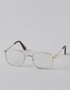AE Gold Square Blue Light Glasses Gold