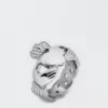 West Coast Jewelry Stainless Steel Celtic Knot Eternity Claddagh Ring