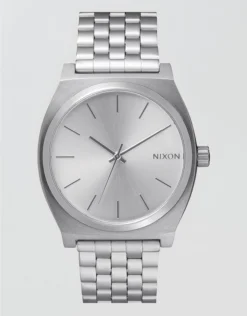 Nixon Time Teller Watch Silver