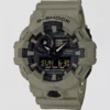 Casio G-Shock Front-Button Analog Digital Resin Watch Olive