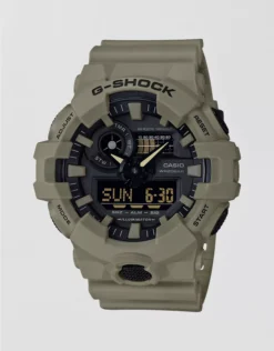 Casio G-Shock Front-Button Analog Digital Resin Watch Olive
