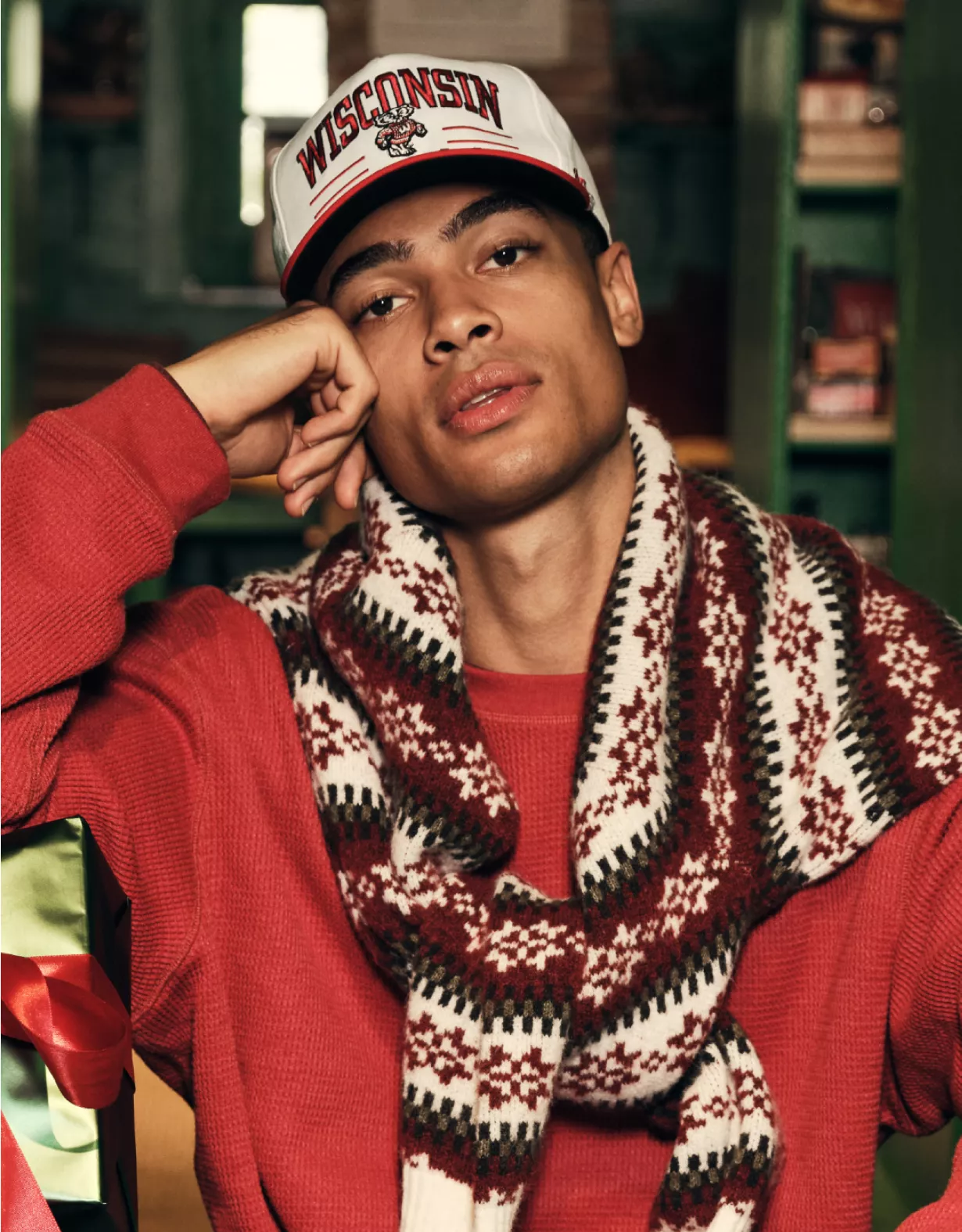 '47 Wisconsin Badgers Baseball Hat Red 1 '47 Wisconsin Badgers Baseball Hat Red