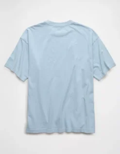 AE Boxy Halloween Snoopy Graphic T-Shirt Light Blue -American Eagle Fashion 0519 4695 401 b