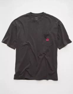 AE Boxy Coca-Cola Graphic T-Shirt Dark Gray -American Eagle Fashion 0519 4706 024 f