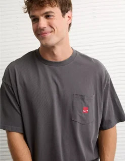 AE Boxy Coca-Cola Graphic T-Shirt Dark Gray