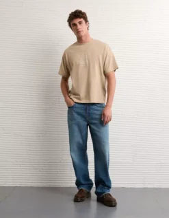 AE Boxy Keith Haring Graphic T-Shirt Khaki -American Eagle Fashion 0519 4710 212 os