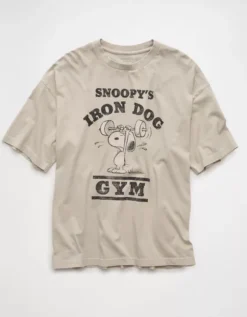 AE Boxy Snoopy Graphic T-Shirt Stone Harbor -American Eagle Fashion 0519 4833 021 f
