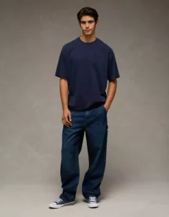 AE Boxy Snoopy Graphic T-Shirt Rich Navy -American Eagle Fashion 0519 4833 405 d2