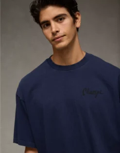 AE Boxy Snoopy Graphic T-Shirt Rich Navy