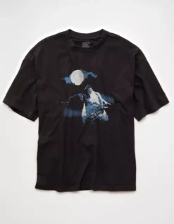 AE Boxy Halloween Graphic T-Shirt Black -American Eagle Fashion 0519 4856 001 f