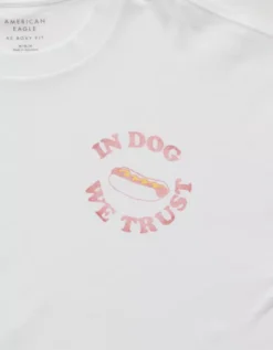 AE Boxy Food Graphic T-Shirt White -American Eagle Fashion 0519 4871 100 d1