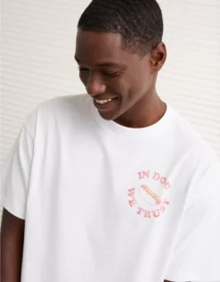 AE Boxy Food Graphic T-Shirt White