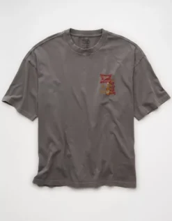AE Boxy Miller Graphic T-Shirt Grey Shadow -American Eagle Fashion 0519 5033 082 f