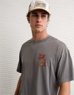 AE Boxy Miller Graphic T-Shirt Grey Shadow