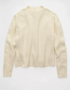 AE Whoa So Soft Classic Crew Neck Sweater Cream -American Eagle Fashion 0534 1651 106 b