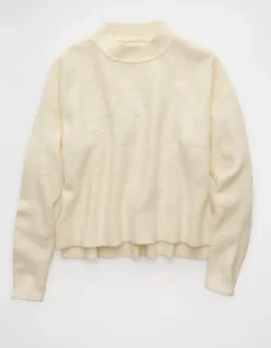 AE Whoa So Soft Classic Crew Neck Sweater Cream -American Eagle Fashion 0534 1651 106 f