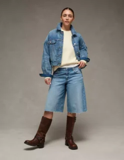 AE Whoa So Soft Classic Crew Neck Sweater Cream -American Eagle Fashion 0534 1651 106 os