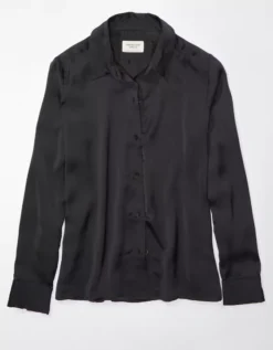 AE Satin Button-Up Shirt 5 AE Satin Button-Up Shirt -American Eagle Fashion 0536 5359 001 f