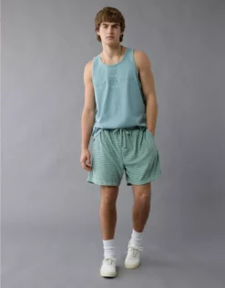 AE Sofa Surfin' Terry Striped Lounge Short Green