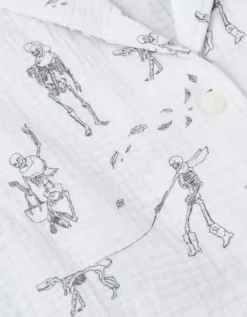 AE Halloween Cotton Gauze PJ Set White -American Eagle Fashion 0575 1238 100 d1