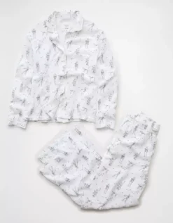 AE Halloween Cotton Gauze PJ Set White -American Eagle Fashion 0575 1238 100 f