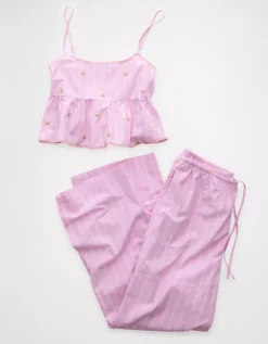 AE X The Summer I Turned Pretty Peplum PJ Set Purple -American Eagle Fashion 0575 1255 500 f