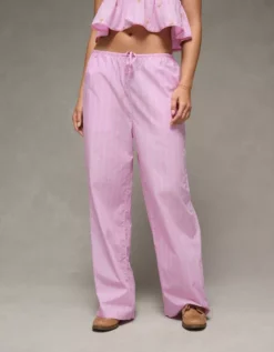 AE X The Summer I Turned Pretty Peplum PJ Set Purple -American Eagle Fashion 0575 1255 500 os