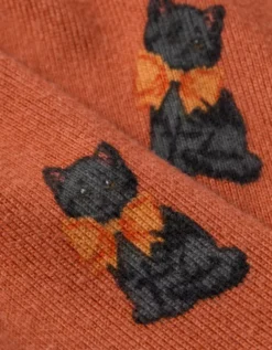 AE Luxe Plush Halloween Long-Sleeve & Pant PJ Set Cognac -American Eagle Fashion 0575 1325 249 d1