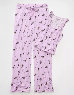 AE Witchy Woodstock Luxe Plush PJ Set Lilac Ice -American Eagle Fashion 0575 1328 575 f