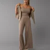 AE Plush Cami PJ Set Tan