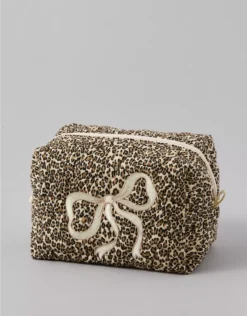 AE Quilted Cosmetic Bag Brown