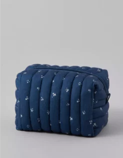 AE Quilted Cosmetic Bag Navy