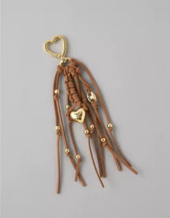 AEO Suede Tassel Keychain Multi