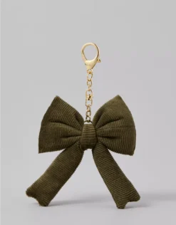 AEO Puffy Bow Bag Charm Green