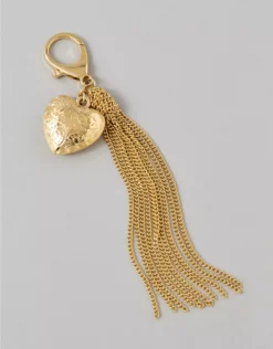 AEO Tassel Bag Charm Gold