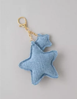 AEO Denim Stars Bag Charm Blue