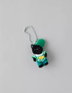 Calico Tuxedo Cat Keychain Multi