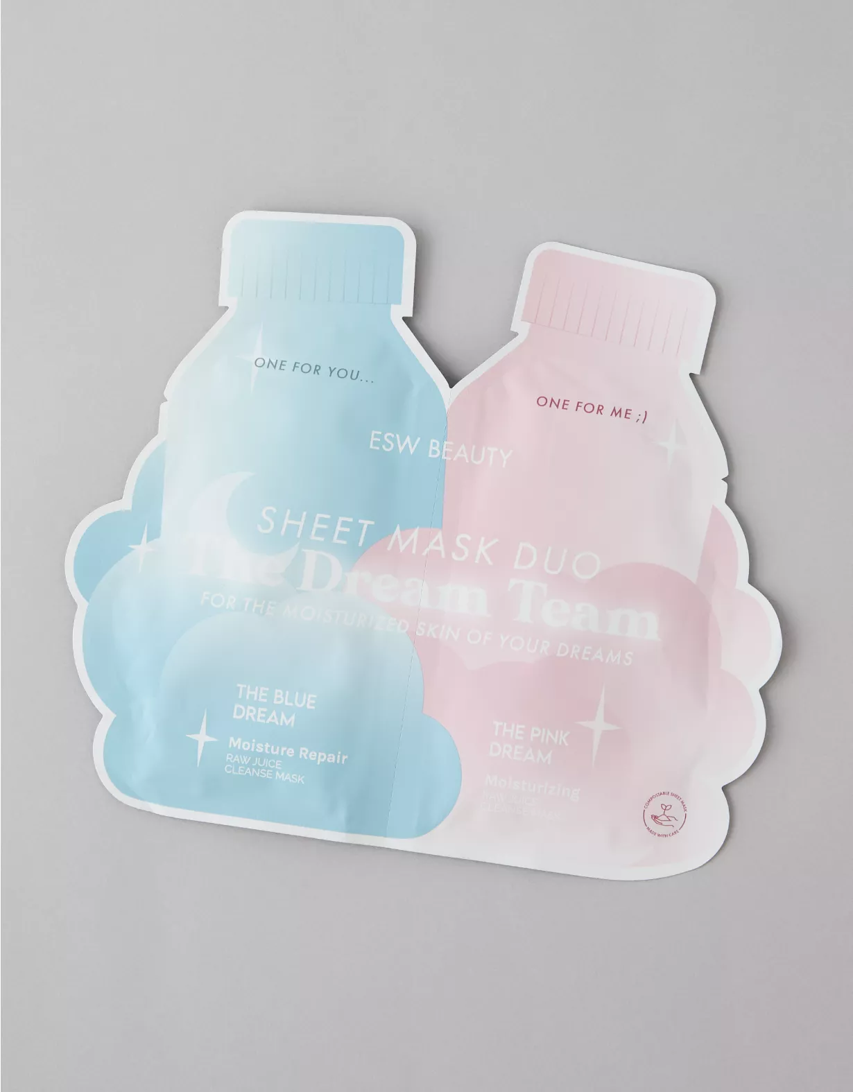 ESW Beauty Dream Team Sheet Mask Duo Pink 1 ESW Beauty Dream Team Sheet Mask Duo Pink