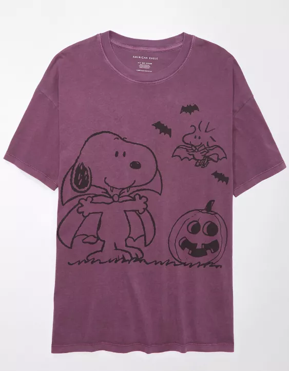 AE Oversized Halloween Snoopy Graphic Tee 3 AE Oversized Halloween Snoopy Graphic Tee - Image 3