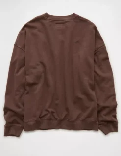 AE Halloween Graphic Sweatshirt Brown -American Eagle Fashion 1098 2709 200 b