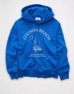AE X The Summer I Turned Pretty Hoodie Rich Sapphire -American Eagle Fashion 1098 2993 493 f