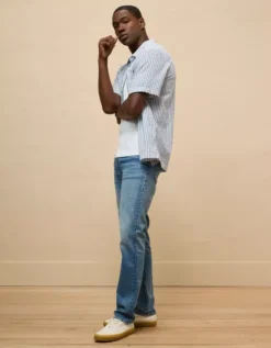 AE AirFlex+ Athletic Straight Jean Medium Vintage Wash 10 AE AirFlex+ Athletic Straight Jean Medium Vintage Wash -American Eagle Fashion 1115 6953 489 os